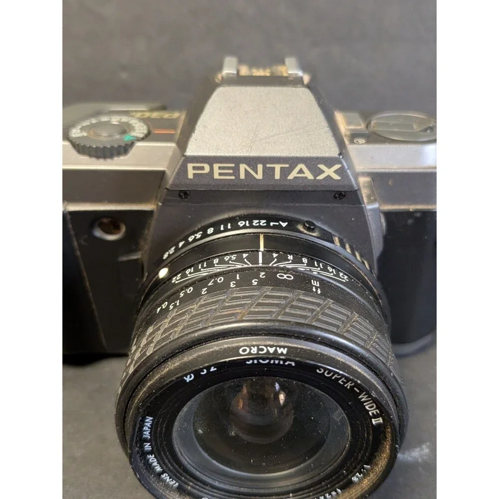 Pentax P30T Black SLR Film Camera w/ SMC Pentax-M F 24mm 1 : 2.8 *Untested As Is